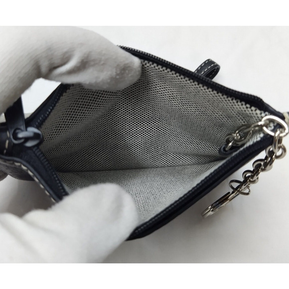 Dooney & Bourke Black Pebbled Zipper Closure Coin Wallet - Picture 11 of 11